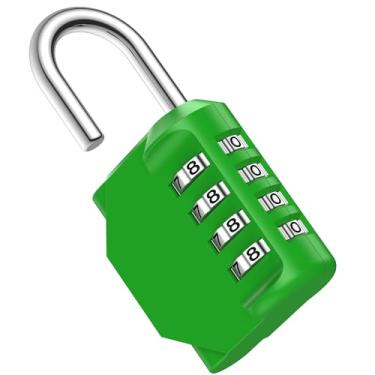 Imagem de Puroma Fechadura de combinação de 4 dígitos à prova d'água cadeado seguro ao ar livre para armários de academia, caixas de ferramentas, portões, cercas, armazenamento, armários esportivos, armários