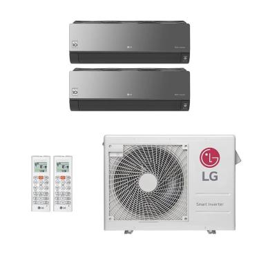 Imagem de Ar-Condicionado Multi Split Inverter LG 21.000 (1x Evap HW Artcool 9.000 + 1x Evap HW Artcool 18.000) Quente/Frio 220V