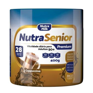 Imagem de Nutra Senior +50 Premium ZERO AÇUCAR e ZERO LACTOSE 400g - 28 Vitaminas e Minerais-Unissex