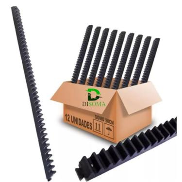 Imagem de KIT 12 Cremalheira Gomo de Polipropileno (PP) para Motor de Portão Deslizante 25cm Total 5m – Compatível com Motores ROSSI, PPA, SEG, GAREN, UNISYSTEM e MC GARCIA