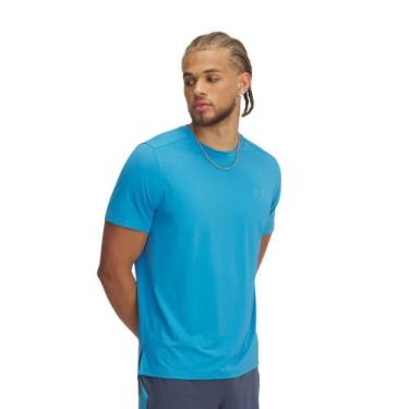 Imagem de Camiseta de Corrida Under Armour Launch Elite Masculina, Azul, P