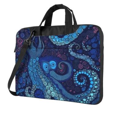 Imagem de Capa protetora para notebook azul polvo à prova de choque bolsa portátil para laptop à prova d'água para homens e mulheres, Preto, 14 inch