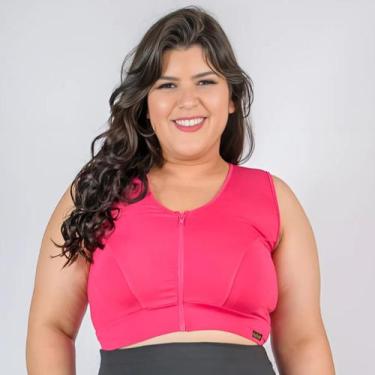 Imagem de Top Ziper Esportivo Fitness Feminino Treino Alta Sustentação - Catwalk