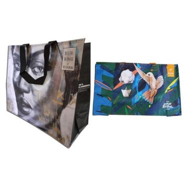 Imagem de Sacolas Ráfia Reutilizáveis Média e Mini Sortido (1 de cada) - B4U