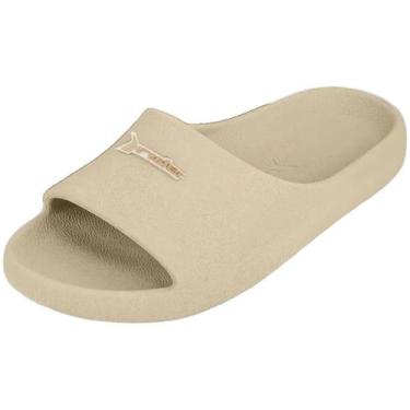 Imagem de Chinelo Masculino Conforto Casual Slide Slip On Drip Rider, Bege, Bege