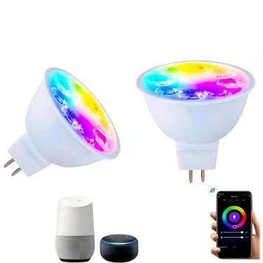 Imagem de Lâmpada LED Wixann Smart MR16 regulável com mudança de cor RGB 5W 12V