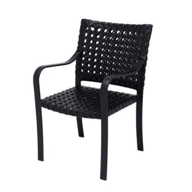 Imagem de Cadeira Poltrona Modelo Hera em Fibra Sintética e Alumínio Trama India