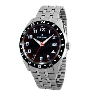 Imagem de Relógio CHAMPION masculino analógico preto prata CA31382D