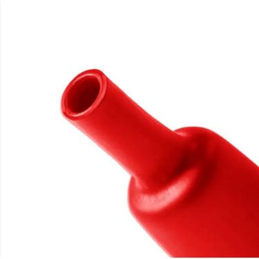 Imagem de Tubo Espaguete Termo Retrátil Isolante 1/4 Vermelho 1 Metro