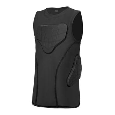 Imagem de menolana Colete protetor de costela de futebol sem mangas, roupa multifuncional para treinamento, protetor de peito para meninos de futebol e rúgbi, M