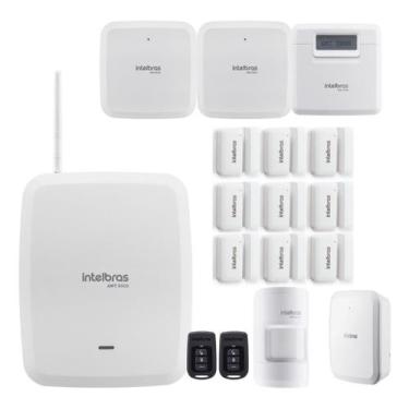Imagem de Kit Alarme Intelbras AMT 8000 Sem Fio com Teclado e Sensores de Abertu