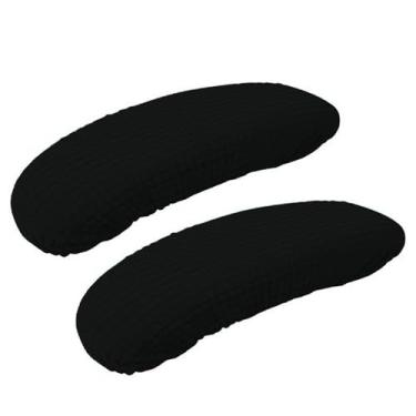 Imagem de BAIDATONG Capas de apoio de braço para cadeira de escritório, capa de apoio de braço universal para cadeira de escritório, cadeira de mesa, cadeira de jogos (preta, 2 peças/conjunto (10-13) x (2-4) x