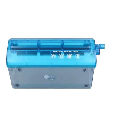 Imagem de Zhjvihx Manual Shredder, Multifuncional 1,5L Caixa de Janela de Plástico Transparente de 3mm Largura Mini Mão Mão Shredder 22,9cm Largura de Entrada Aplicação de Baixo Ruído para Escolas