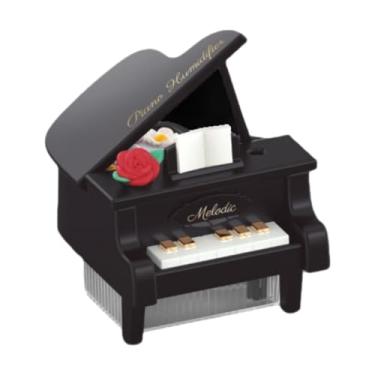 Imagem de Ioensy Umidificador de ar para piano, configurações de luz ambiente, presente de mesa, difusor de névoa de 350 ml, 2 modos de configuração para quarto, sala, Preto