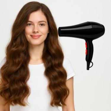 Imagem de Secador De Cabelos Profissional Elétrico 110v/220v Secagem Rápida Ar Q