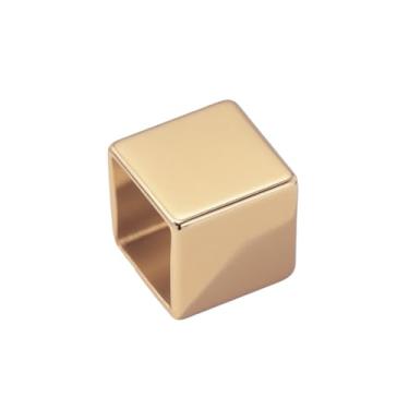 Imagem de NewZenro Clipe de anel de cachecol cubo para mulheres, moderno, minimalista, exclusivo, dourado/prata, fivela, suporte, cachecóis, fecho de xale, para vestidos, acessórios de roupas, joias modernas