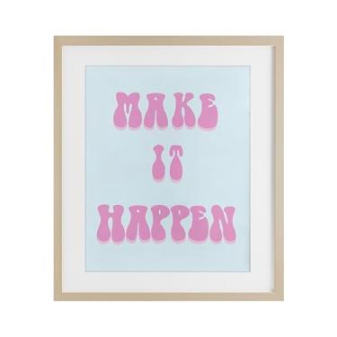 Imagem de Stupell Industries Impressão emoldurada Make It Happen Determination Birch Under Glass por Ashley Singleton, 40 x 33