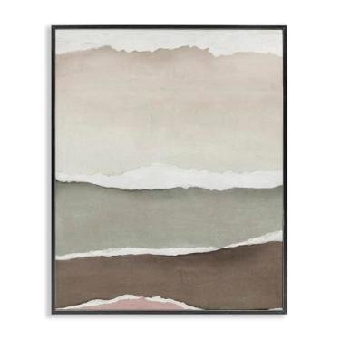 Imagem de Stupell Industries Design de arte giclée emoldurado preto com bordas rasgadas em camadas por Emma Peal, 14 x 11