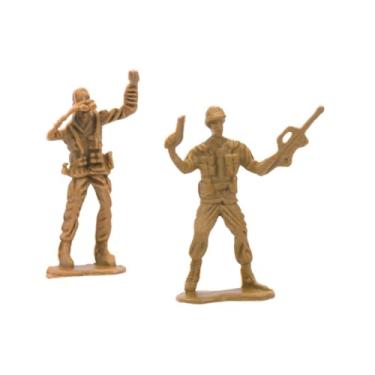 Imagem de Kit Soldadinhos de Brinquedo 60 Peças com Acessórios Militares - Castela