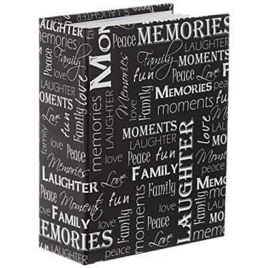 Imagem de Álbum de fotos Mini-Max com 100 bolsos, 10 x 15 cm, palavras em preto e branco