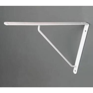 Imagem de Mão francesa leve em ferro branco kaby, 15x30cm