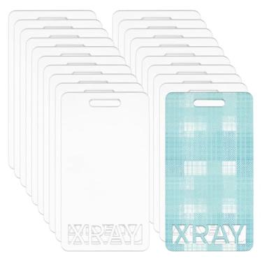 Imagem de NBEADS 20 peças de crachá de raio-X, crachá de acrílico transparente para exibição de etiqueta médica de cartão de identificação da equipe de enfermeira, 5,7 x 10,8 x 0,3 cm
