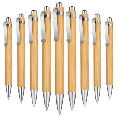 Imagem de Caneta esferográfica Outus Bamboo Wooden Black Ink 1 mm (12 peças)