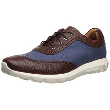 Imagem de MARC JOSEPH NEW YORK Tênis masculino de couro com tecnologia extra leve fashion Wingtip, Pedrinhas de Conhaque, 13