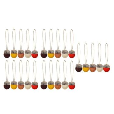 Imagem de Esquirla 25 peças enfeites de bolota de feltro para decoração de árvore de Natal, guirlanda de bolas de feltro para artesanato faça você mesmo, decoração de