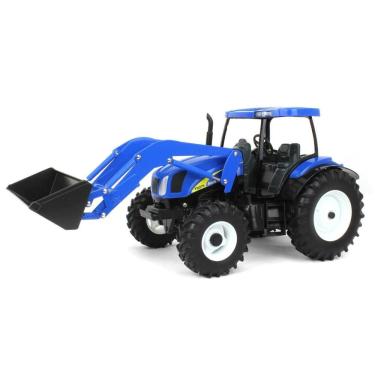 Imagem de Miniatura Trator Agricola Pá Carregadeira New Holland 1/16