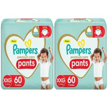 Imagem de Kit 2 Fralda Descartável Pampers Premium Care Pants XXG 60 Unidades ca