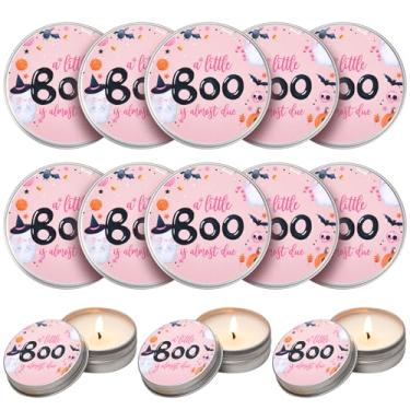 Imagem de Nuanchu 24 peças Halloween a Little Boo lembrancinhas de festa de chá de bebê lavanda velas perfumadas lembrancinhas de chá de bebê para convidados, meninas, meninos, decoração de presentes de festa