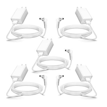 Imagem de 5-Pack Indoor/Outdoor Power Adapter Charger for Ring Stick Up Cam Plug-in/Ring Stick Up 2nd Gen, Ring Spotlight Cam,Ring Pan Tilt Stick Up Camera Plug in Charging Cord Cable (4m/13.2ft) White