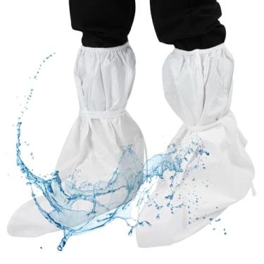 Imagem de 2 peças (1 par) antiderrapante PP+PE cano alto para joelho da JEVOLVE | Durável, à prova d'água e antiderrapante | Ideal para trabalho, casa, ao ar livre e proteção de viagens | Design reutilizável de