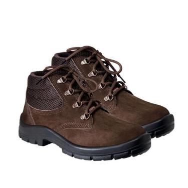 Imagem de Botina de Segurança Nobuck Flex KADESH Marrom Com Cadarço, Marrom, 41