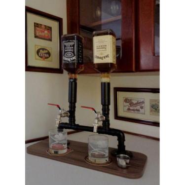 Imagem de Dispenser Dosador Bebidas Whisky Bar Adega Estilo Industrial Preto Lac