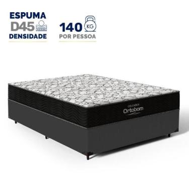 Imagem de Cama Box com Colchão de Espuma D45 Ortobom Airtech 150 Casal 138cm, Pr