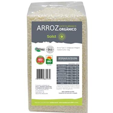 Imagem de Arroz Cateto Curto Branco Orgânico Solst 1kg