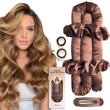 Imagem de Conjunto de modeladores de cabelo Jumbo Heatless BLINKEEN Satin Curls 