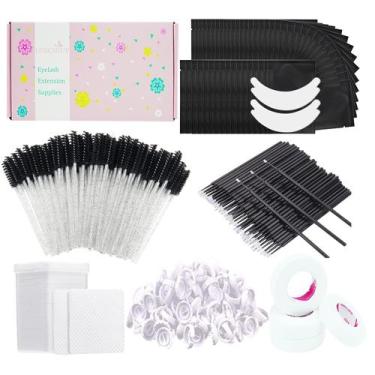 Imagem de Kit de suprimentos para extensão de cílios LOIKMIUP 554 PCS com almofa