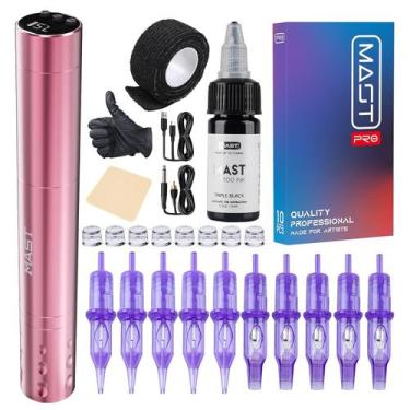 Imagem de Kit de pistola de tatuagem Mast Tour Fly Slim Máquina de caneta de tat