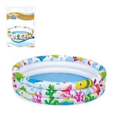 Imagem de Piscina Inflável 100 Litros Fundo Do Mar Criança Infantil - wellmix, L