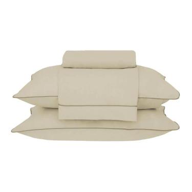 Imagem de Jogo De Cama Queen 180 Fios Algodão Percalle Buddemeyer Bege