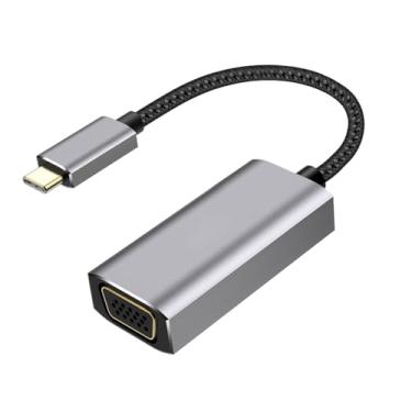 Imagem de Adaptador USB C para VGA (compatível com Thunderbolt 3), conversor de cabo adaptador VGA tipo C (DP Alt Mode) compatível com MBP 2016/2017/2018
