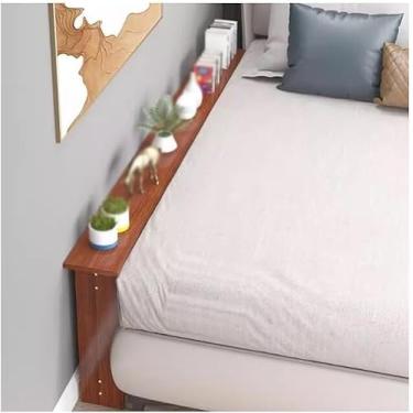 Imagem de Mesa De Console De Madeira Maciça, Mesas De Sofá Atrás Do Sofá, Mesa De Entrada, Prateleira Atrás Da Cama, Mesa Final, Brown, 120x15x65cm