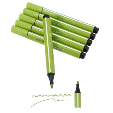 Imagem de PATIKIL Marcadores coloridos, amarelo e verde, pacote com 6, laváveis para colorir, desenhos, desenhos, desenhos, linhas amplas, conjunto de canetas para colorir e esboçar livros de colorir para