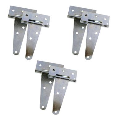 Imagem de Jogo 3 Pares Dobradiças Leme para Portão Madeira 6 Polegadas Starfer