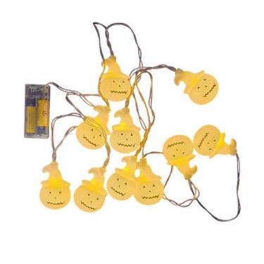 Imagem de Enfeite Cordão Guirlanda Abóbora Halloween De Led 1,5m - Popper