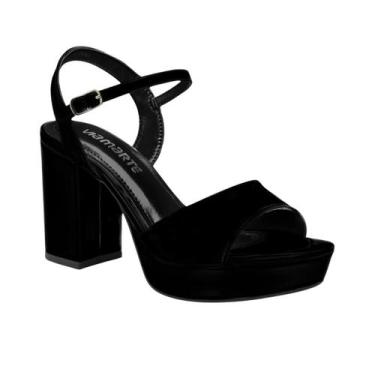 Imagem de Via Marte Sandália Nobuck Preto Moderna, Preto, 38