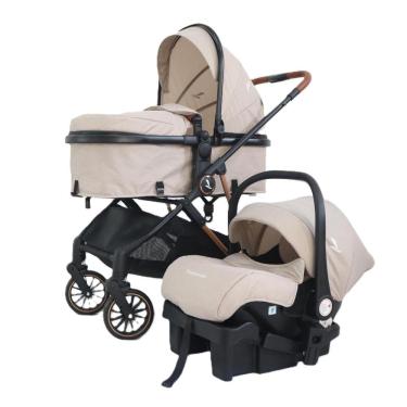 Imagem de Carrinho Premium Baby + Bebê Conforto Florence Bege